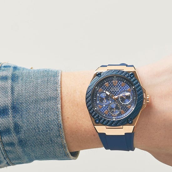 Guess W1049G2 Legacy Blue Dial Blue Silicone Men's Watch