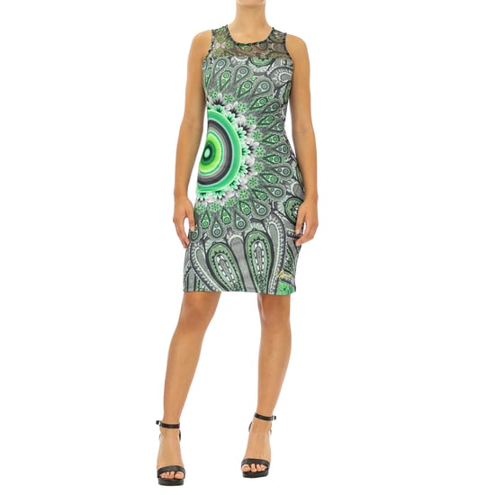 Desigual Women Knitted Dress Maxins   Sleeveless Multicolor