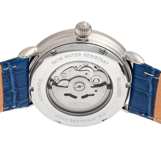 Heritor Automatic Mattias Leather-Band Watch w/Date - Image 4