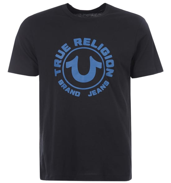 Men's True Religion HD Horseshoe Logo Crew Neck T-Shirt in Black - Image 1