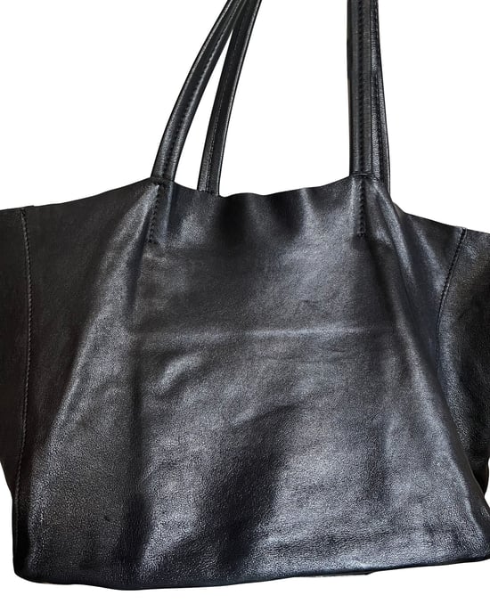 Celine Cabas Tote-väska i svart kalvskinn - Image 5