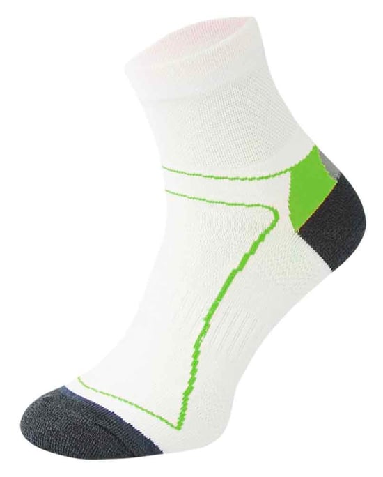 Comodo - Hi Vis Low Cut Fietssokken Heren & Dames - Wit Groen - Image 1