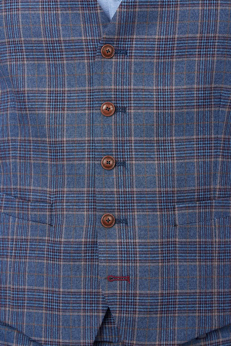 Multi Overcheck Waistcoat