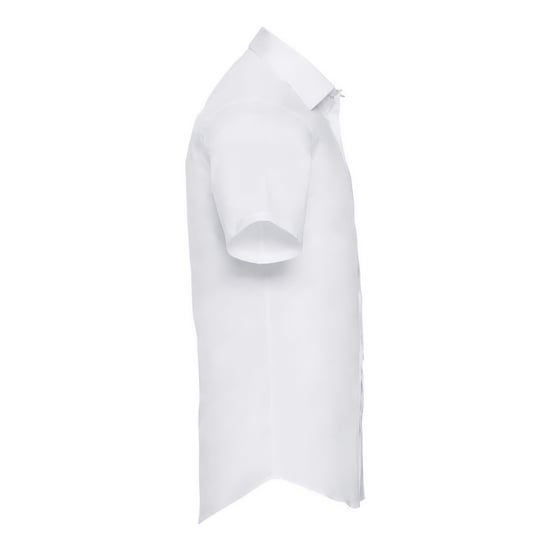 Russell Collection Heren Easy-Care Fitted Overhemd met korte mouwen (Wit) - Image 3