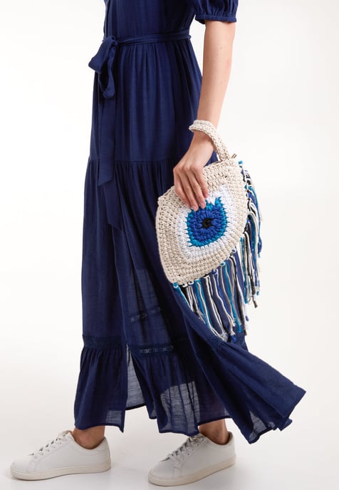 Evil Eye Tassel Bag
