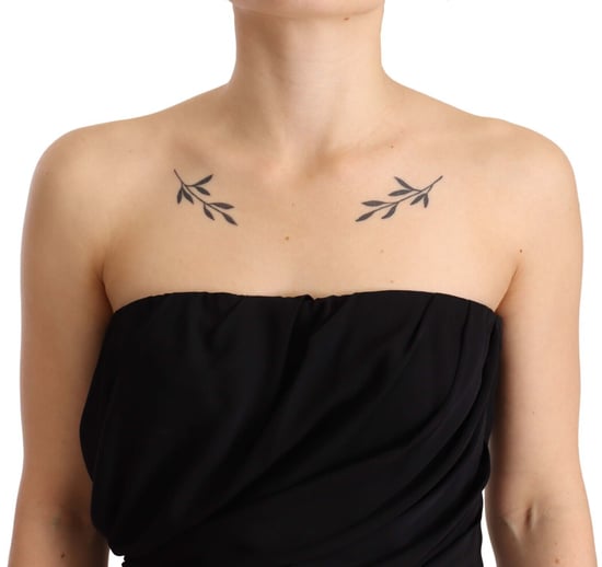Dolce & Gabbana Kvinnors Svart Siden Off-Shoulder Midiklänning - Image 5