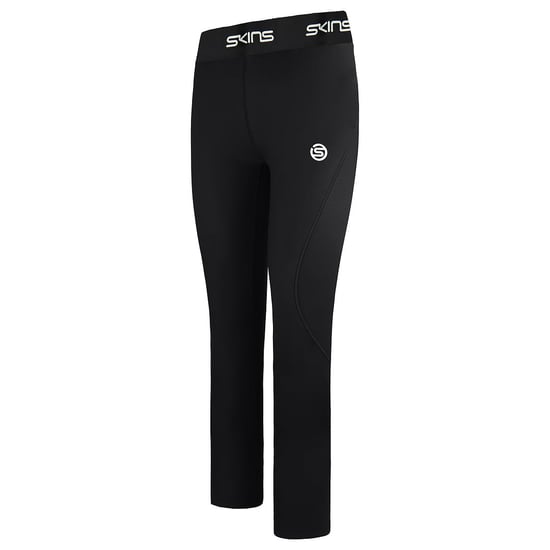 Skins Series-1 Stretch Waist Black Womens 7/8 Long Tights Leggings SO40101199001