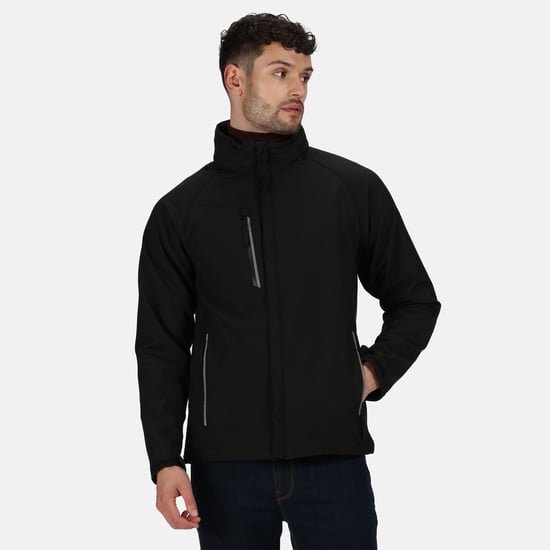 Regatta Mens Apex Soft Shell Jacket (Black)