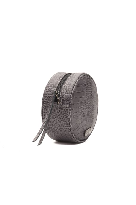Pompei Donatella Vrouwen Grijs Leren Crossbody Tas - Image 2
