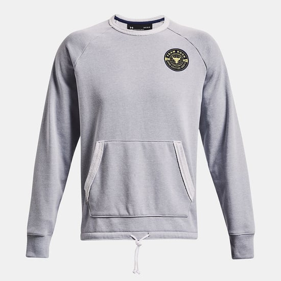 Under Armour Project Rock Mens Grey Heavyweight Terry Sweater