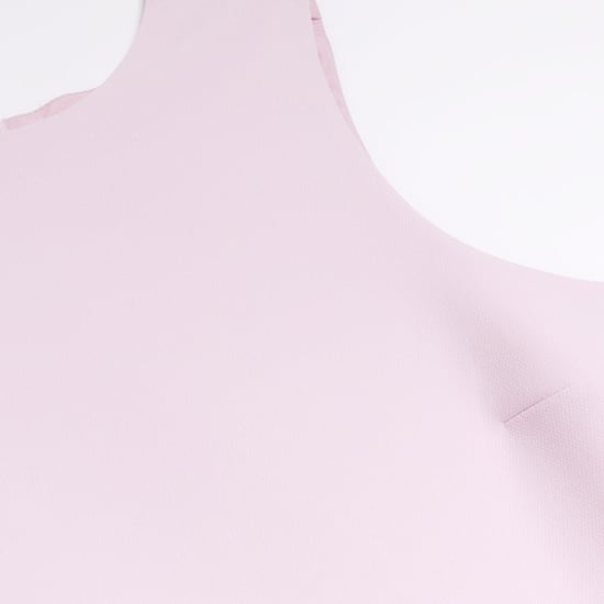 River Island Womens Sleeveless Top Pink Scallop Hem