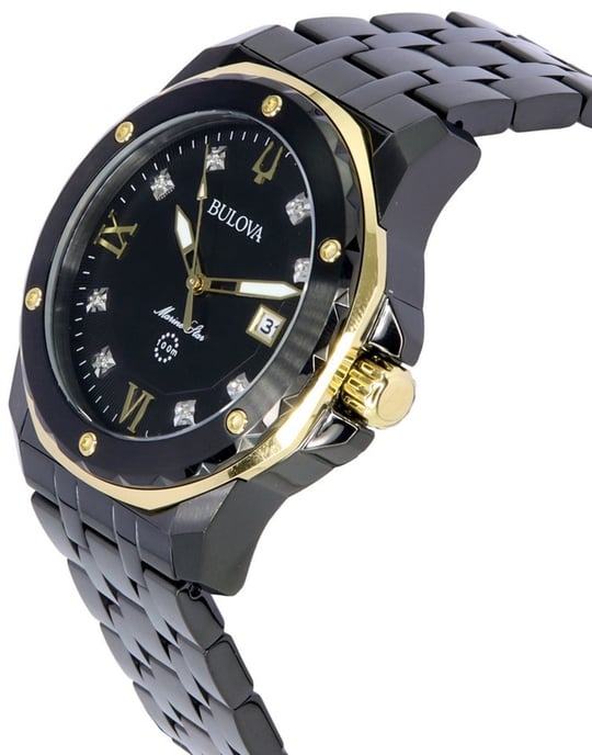 Bulova Marine Star Men's Black Watch 98D176 - Image 3