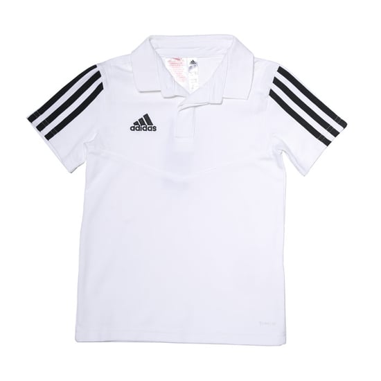 Boy's adidas Junior Tiro 19 Cotton Polo Shirt in White Black