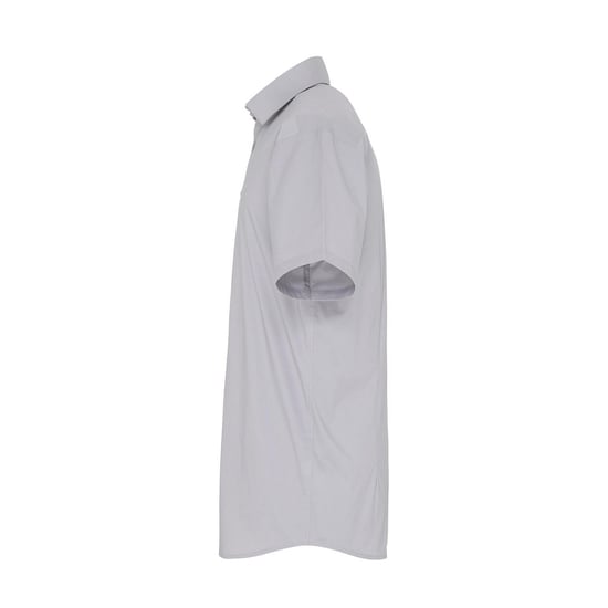 Premier Heren Poplin Stretch Overhemd met Korte Mouwen (Zilver) - Image 3