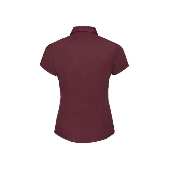 Russell Collection Womens/Ladies Easy-Care Fitted Short-Sleeved Shirt (Port) - Image 2