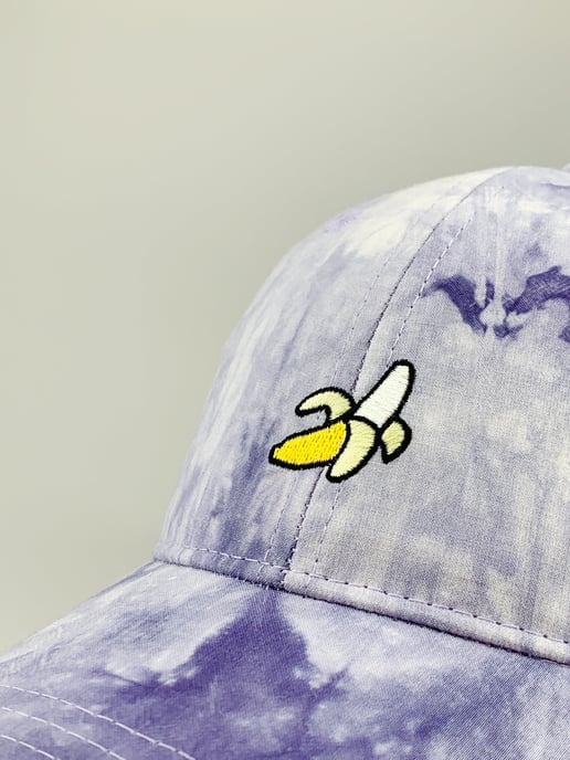 Banana Embroidery Tie Dye Cap