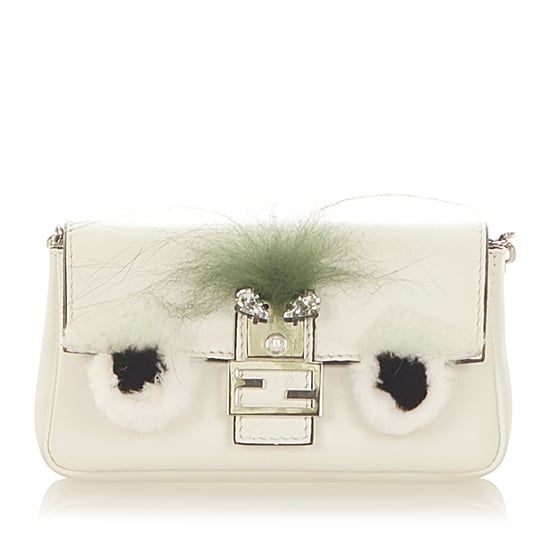 Vintage Fendi Micro Monster Leather Baguette White - Image 1