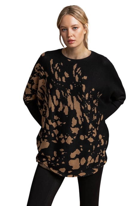 Relaxed Abstract Print Jumper