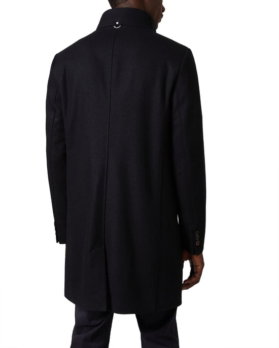 Ted Baker Margate Funnel Neck Coat With Removable Inner, Navy