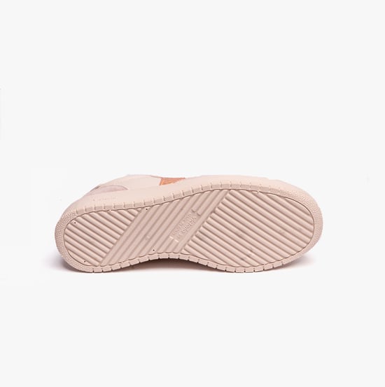 MADRID METAL & SPLIT LEATHER Womens Trainers Nude