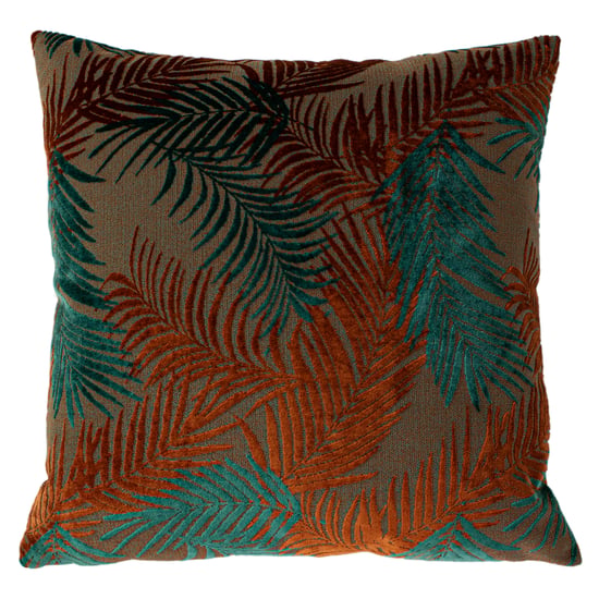 Paoletti Palmgrove Velvet Jacquard Cushion Cover - Image 1