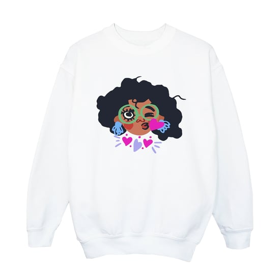 Disney Girls Encanto Mirabel Kiss Sweatshirt (White)