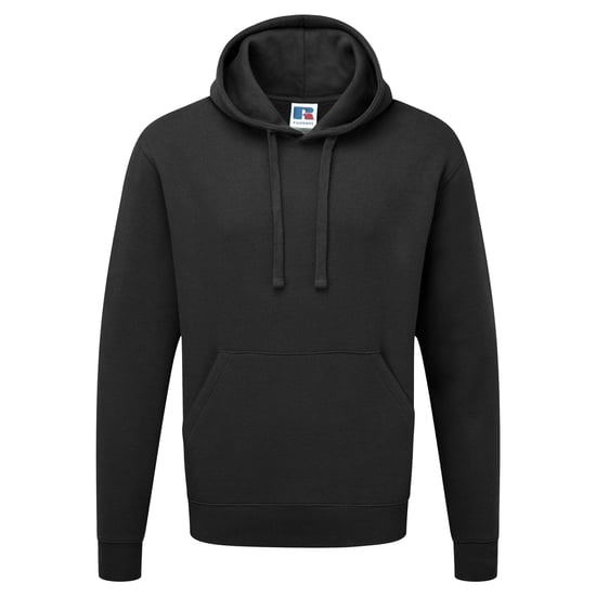 Russell Mens Authentic Hooded Sweatshirt / Hoodie (Svart) - Image 1