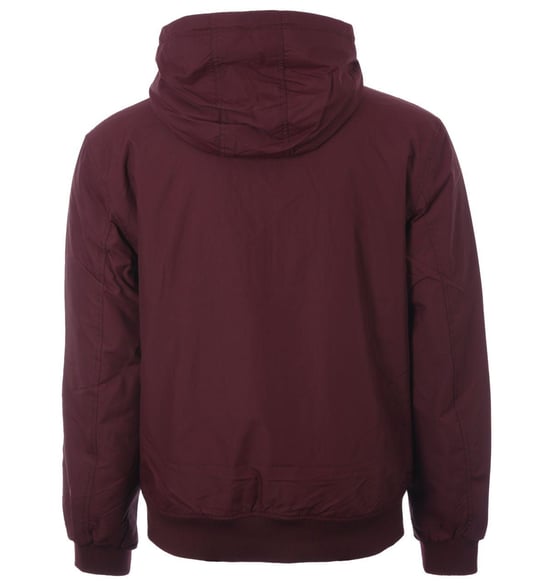 Men's Fred Perry Brentham Padded Hooded Jacket in Burgundy