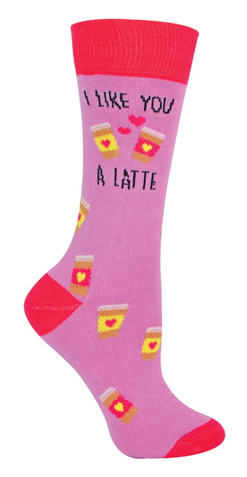 Urban Eccentric - 'I Like You A Latte' Fun Novelty Gift | Mens & Womens Socks - I Like You A Latte - Image 1
