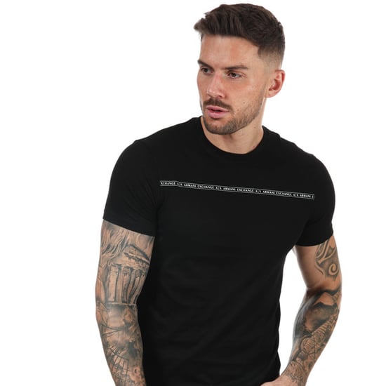 Men's Armani Exchange Logo T-Shirt in Black