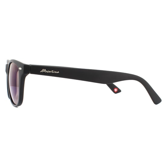 Montana Sunglasses MS10 Matte Black Rubbertouch Revo Blue
