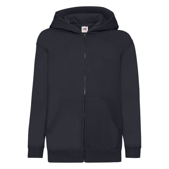 Fruit Of The Loom Childrens/Kids Unisex Hooded Sweatshirt Jacket (Deep Navy) - Image 1