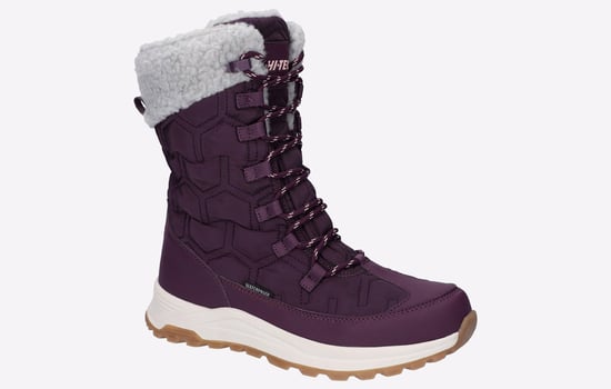 Hi-Tec Sophia Nylon Dames Italiaanse Prune/sepia Roze Winter Enkellaarzen - Image 2