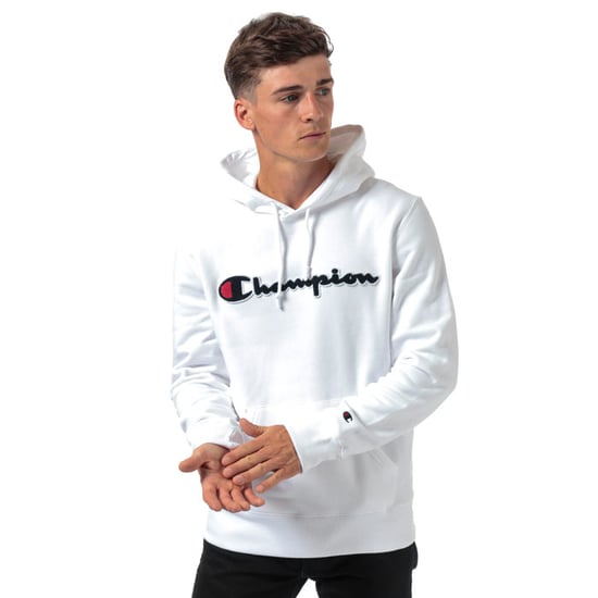 Men's Champion Large Logo Hoody in White