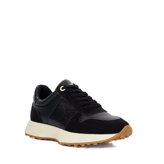 Dune Ladies Embossing - Gold Detail Lace-Up Runner