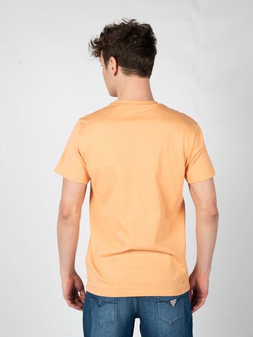 Guess T-shirt Embro Herr Orange - Image 4