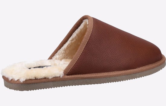 Hush Puppies Coady Mocka Herr Tofflor I Beige - Image 3