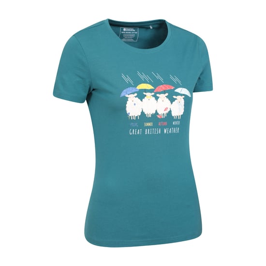 Mountain Warehouse Dames/Dames Groot Brits Weer T-Shirt (Teal) - Image 3