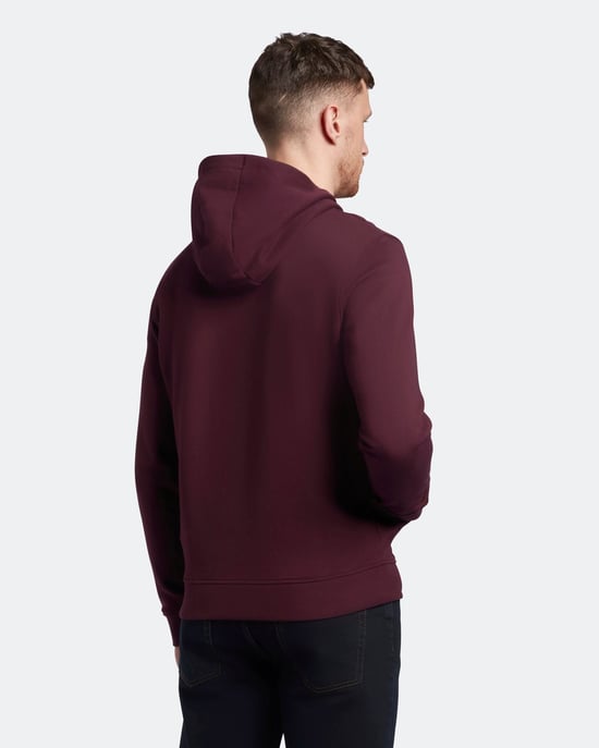 Lyle & Scott Pullover Hoodie in Burgundy - Image 4