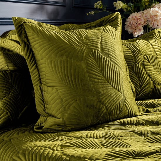 Paoletti Palmeria Quilted Velvet Duvet Cover Set - Image 4