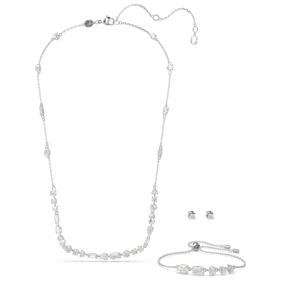 Swarovski 'Mesmera' Dames Basis Metaal Set: Armband + Oorbellen + Ketting - Zilver 5665877 - Image 3