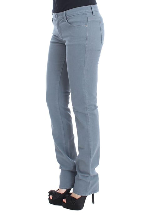 Ermanno Scervino Women's Blue Cotton Blend Slim Fit Bootcut Jeans - Image 2