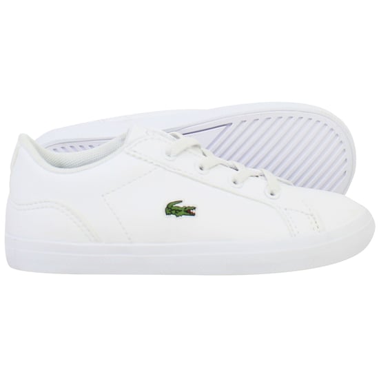 Lacoste Lerond BL 21 1 CUI Kids White Trainers - Image 1