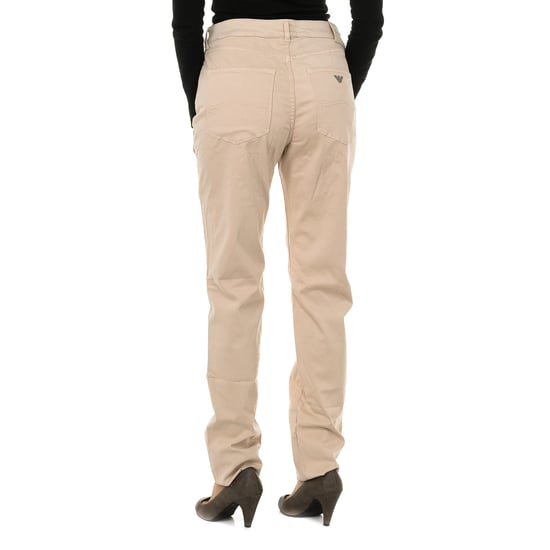 Regular fit stretch fabric long pants 6Y5J18-5N0RZ woman