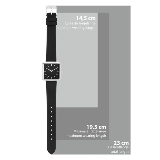 Eastside Female Quartz Silver/Black Genuine Leather Watch