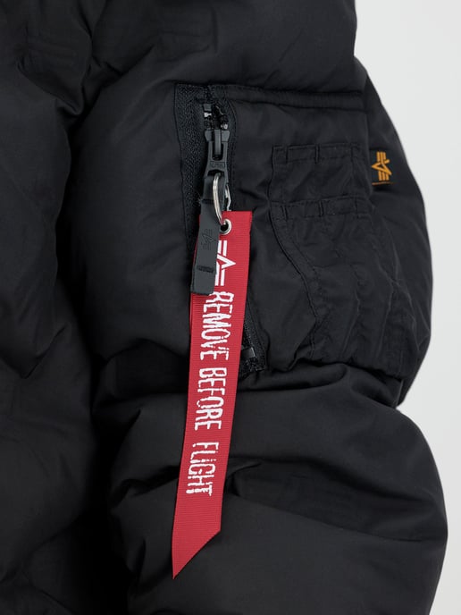 Alpha Industries Hooded Logo Puffer Black - Image 6