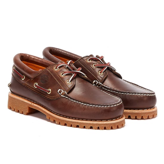 Timberland Mens Brown Traditional 3 Eye Classic Boat Shoes - Image 1