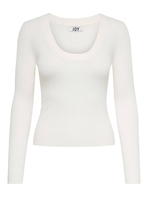 JDY ribbad topp JDYPLUM brutet vitt - Image 1