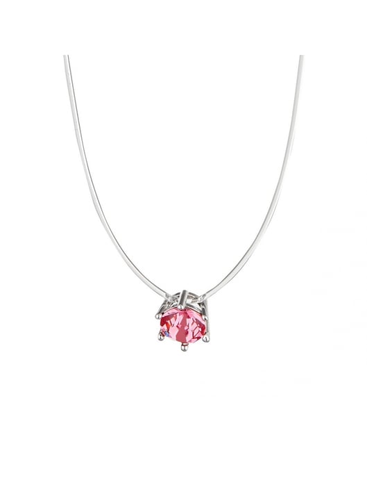 Osynligt halsband - silver och rosa - Image 4