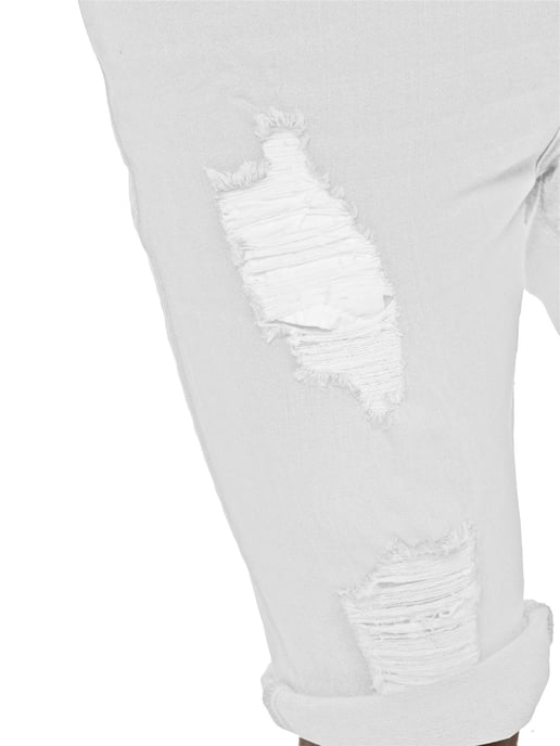 Mens Ripped Skinny Shorts - Image 4